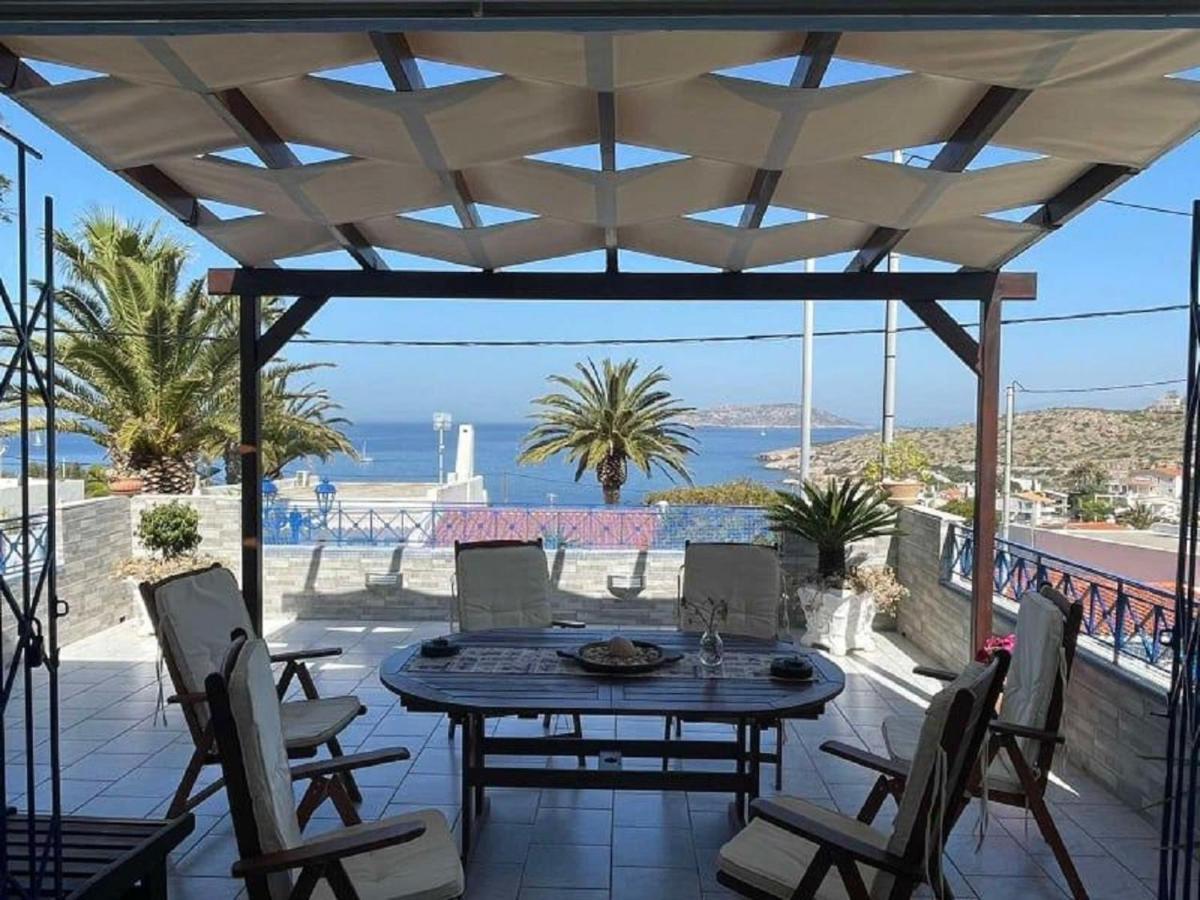 Blue & White Maisonette Over The Sea Near Sounio Sunion Exteriör bild